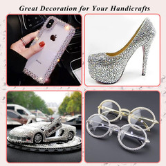 325Pcs Clear Rhinestone Stickers,Self Adhesive Bling Gems Embellishment Stickers