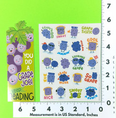 Eureka Grape Scented Scratch & Sniff Bookmark & Sticker Sheet Set Retired