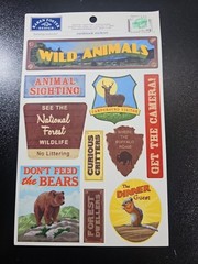 Karen Foster Design Cardstock Sticker Sheet ~ National Forest Wildlife