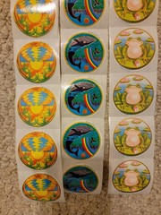 Lot of 27 Vintage Illuminations Stickers, 1979 1981 Whale, Frog, Sunset NOS