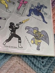 NOS 1994 Power Rangers Kids Hallmark Vintage Stickers 2 Sheets Silver