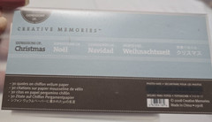 Creative Memories Expressions of Christmas Vellum Quotes Chiffon Paper Christmas