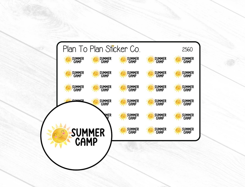 2560~~Summer Camp Planner Stickers.