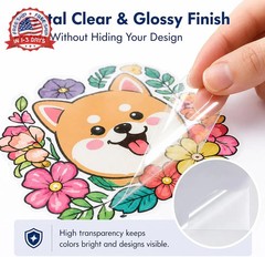 Bleidruck 36 Sheets A4 Size Crystal Clear Vinyl Sticker Sheets Self-Adhesive Ove