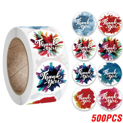 500Pcs Thank You Stickers Pink Gold Labels for Small Business Wedding Gift