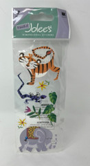 Jolee’s 7 PC Animals Elephant Tiger Lizard Dimensional Scrapbooking Stickers