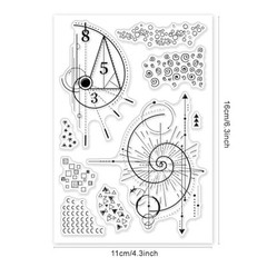 Fibonacci Texture Background Clear Stamps for Cards Making Creative Science