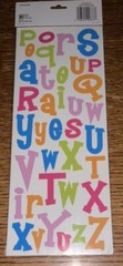 KeepSake Essentials Colorful Upper Lower Alphabet Letters Scrapbook Sticker 2pgs