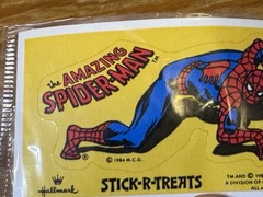 Vintage Stickers 1984 NIP Hallmark Spider-Man Sticker 4×2”