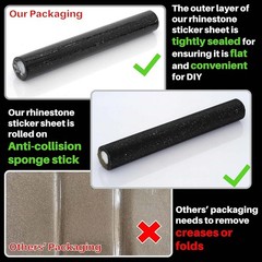 DIY Bling Rhinestone Sticker Sheet for Car & Crafts – 81000 Pcs, 15.8″x39.4