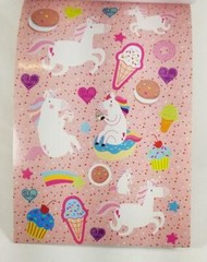 STICKER BOOK Lot of 2 442 Stickers Unicorns Numbers Shapes Letters Hearts