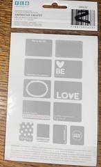 American Crafts Project Life Becky Higgins Confetti Photo Overlays Clear W/Words