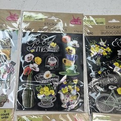Lot Of 17 Sheets Of Crafters Square Stickers For Scrapbooking. Unused