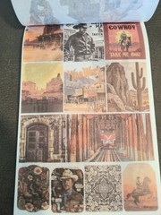 30 Pgs Of Washi Stickers & 20 Sheets Of Ephemera Papers New Style Wild Wild West