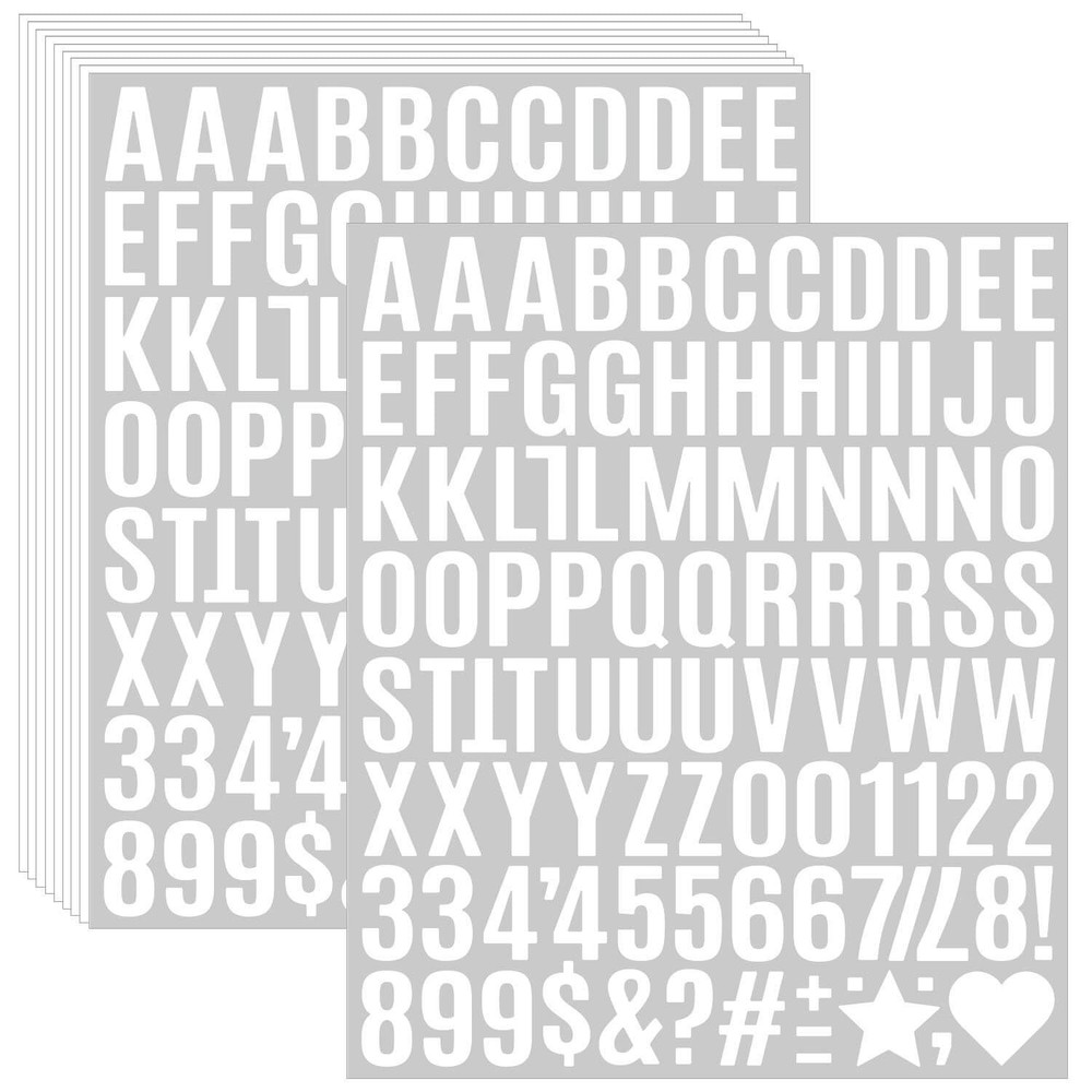980 Pcs 1 Inch Vinyl Waterproof Letter Stickers,10 Sheets Self-Adhesive Alpha…