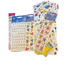 Vintage Sticker Lot Mrs. Grossman Sticker School Animals Letters Mix Brands