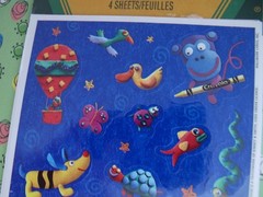 Vintage Hallmark Crayola Stickers 4 Sheets 90s Sealed New Old Stock Pack
