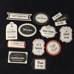 Anna Griffin BLACK & DREARY Halloween CardStock, Embellishments, Sentiments