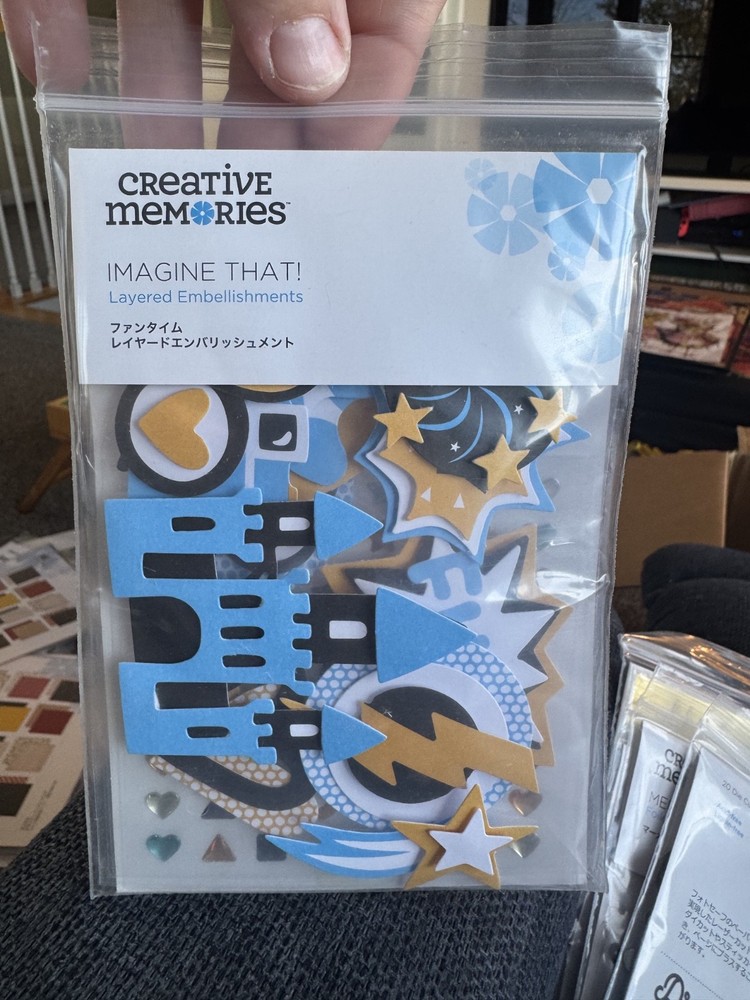 Creative Memories Embellishments 14 Die Cuts 72 Enamel Stickers Imagine That