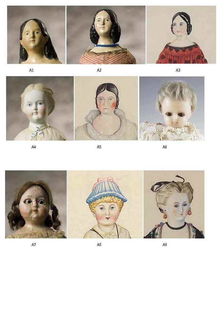 Doll Head Prints Set of 20 Vintage Doll Head Prints on Lightweight Cardstock