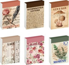 300 Pcs Vintage Washi Stickers Book | Ephemera Pack, 6 Theme Sets for Journaling