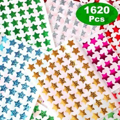 1620 Pack, 6 Colors, Holographic Small Star Stickers for Kids Reward, Behavio…