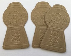 {4} *Embossed Gum Ball Machine* Bare Candy Chipboard Die Cuts – 2 1/2″ x 4 5/8″