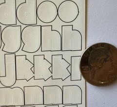WHITE SHADOW CHUNKY ALPHABET Stickers(2sheet)Making Memories•Letters•Number•Word
