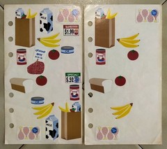 Lot (16 pcs) STICKOPOTAMUS Baking, Groceries, Pizza, Fast Food Binder Stickers