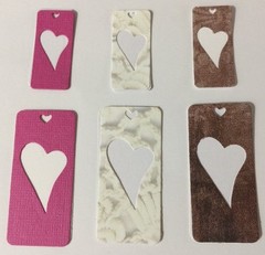 HEART TAG Die-Cuts(12pc)Comes In 2 Sizes(1-1/4″x 1/2″)&(7/8″x 2″)Card Making•