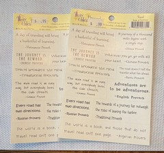 Tiny Tales Travel Proverbs & Quotes Scrapbooking Stickers Beige Black TAP010