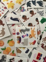 ♡ 5 Mods Sandylion FUZZY Mix Grab Mystery Vintage Stickers Random ♡