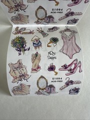 Retro Beauty Girl Sticker ROLL NRN Designs Scrapbook Stickers Shoes Accessories￼