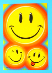 American Greetings Yellow Face Sticker Sheet