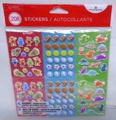 American Greetings Puffy 3D Mini Stickers Food Animals Birds 12 Shts 240 Pcs