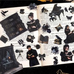 25Pcs Magic Gothic Stickers Character Scrapbook Sticker Journal Planner Supplies