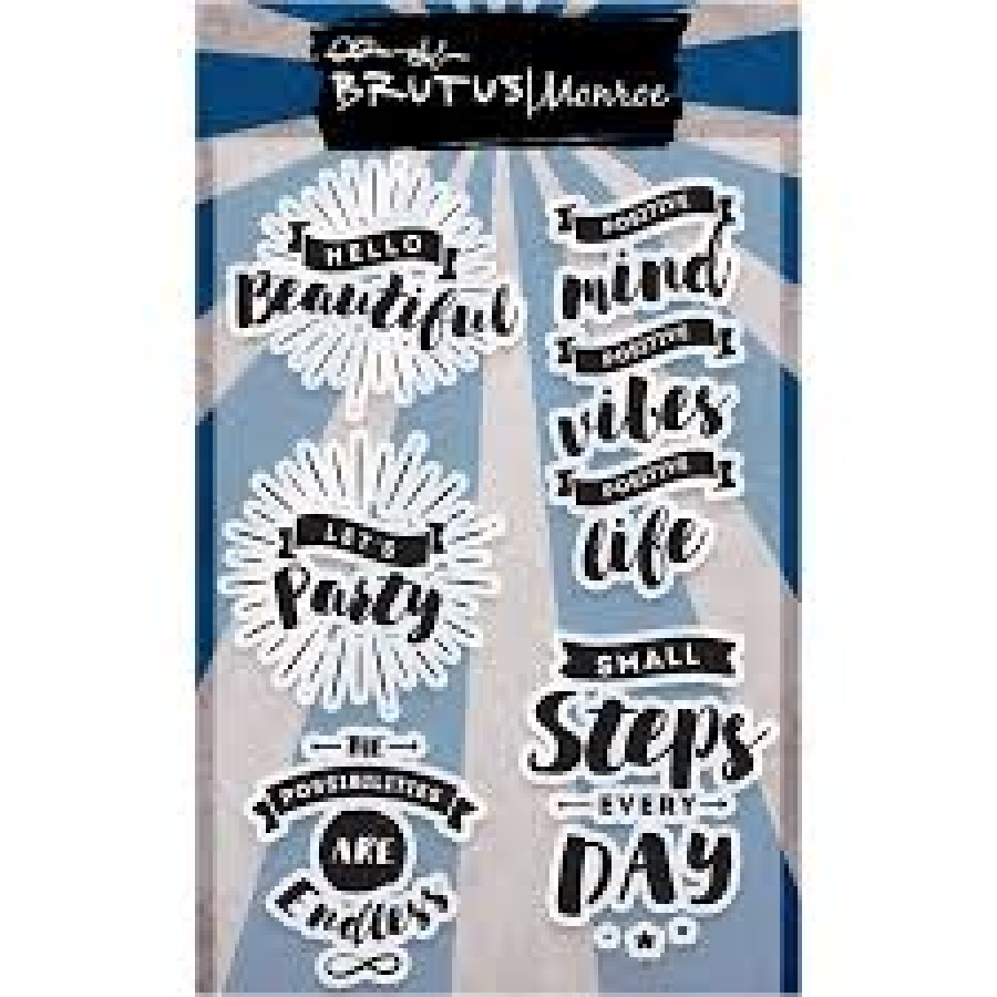 Brutus / Monroe Cling Clear Rubber Stamps HELLO BEAUTIFUL