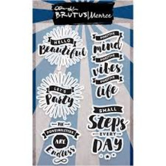 Brutus / Monroe Cling Clear Rubber Stamps HELLO BEAUTIFUL