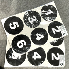 (LOT OF 2) iSYFIX Black Consecutive Number Stickers *1 to 50 *4-inch, Vinyl