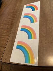 Vintage Mrs. Grossman’s Stickers RARE Pearly Iridescent Opal Rainbows 1979 Mods