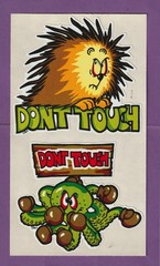 Vintage LARGE 1980s BJ Sticker DON’T TOUCH