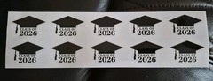 Class Of 2026 Stickers – Lot Of 40 Clear And Black *NEW*