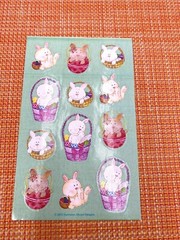 VINTAGE EASTER STICKER LOT BUNNY DUCK EGGS BASKET CHICKS MIX OF BRANDS