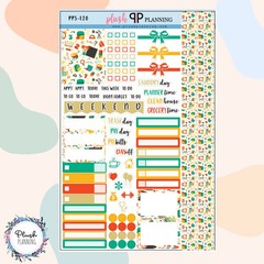 School #2 Pattern Sampler Planner Stickers, School Pattern, Teacher Month, Back