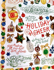 Vintage 1996 John Grossman Christmas Stickers Holiday Cheer Rare 8×10 Glossy NOS