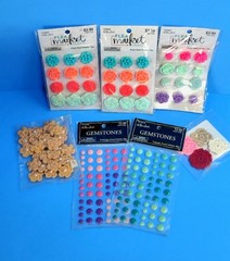 HUGE SCRAPBOOK PAPER STUDIO SPARE PARTS EMBELLISHMENTS RESIN FLOWERS CROCHET GEM