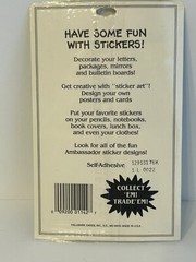 Vintage 1989 Stickers 4 Sheets Ambassador Hallmark Animals Sealed Made In USA
