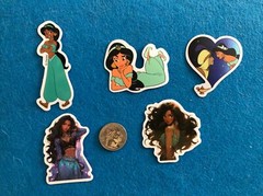 Disney Stickers – Disney Jasmine from Aladdin Lot of 5 Stickers.