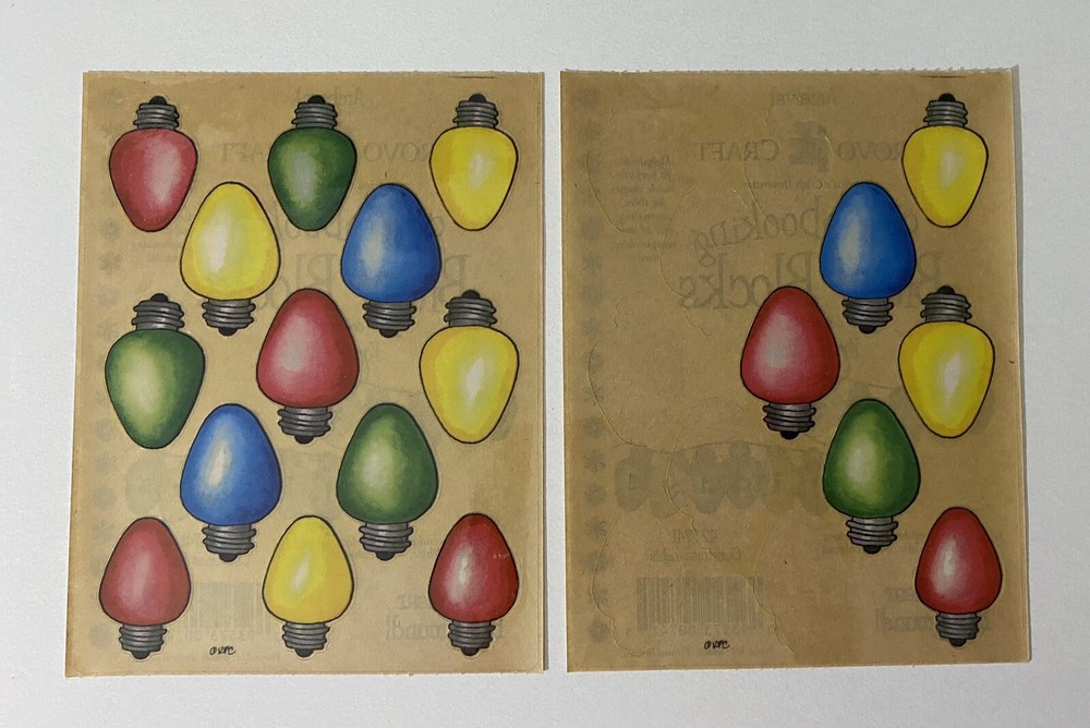 Christmas Scrapbooking Stickers Provo Craft Christmas Lights Bulbs Multi Color