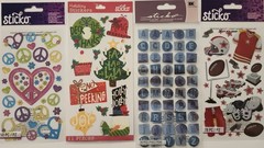 Lot Of 12 STICKO & JOLEE’S BOUTIQUE Scrapbooking Stickers MIXED ASSORTMENT